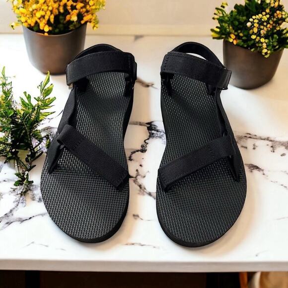 Teva Womens Flatform Universal Platform Sandal Black US Y2K inspired Sz 11 - Picture 2 of 8